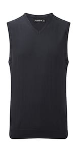 Russell Collection R-716M-0 - V-Neck Sleeveless Knitted Pullover French Navy