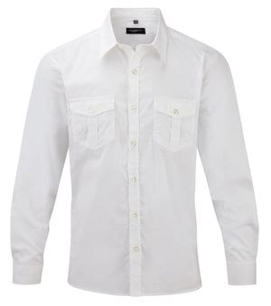 Russell Collection R-918M-0 - Men`s Roll Sleeve Shirt LS