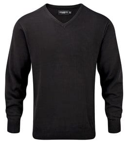 Russell Collection R-710M-0 - V-Neck Knit-Pullover Schwarz