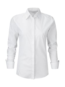 Russell Collection R-960F-0 - Ladies` LS Ultimate Stretch Shirt Weiß