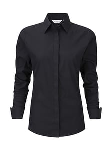 Russell Collection R-960F-0 - Ladies` LS Ultimate Stretch Shirt Schwarz