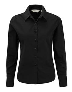 Russell Collection R-916F-0 - Ladies` Classic Twill Shirt LS Schwarz