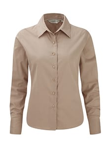 Russell Collection R-916F-0 - Ladies` Classic Twill Shirt LS Khaki