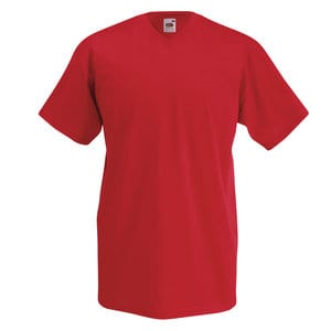 Fruit of the Loom 61-066-0 - V-Neck T-Shirt Rot