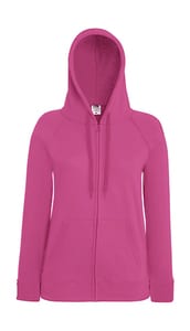 Fruit of the Loom 62-150-0 - Lady-Fit Lightweight Hooded Sweat Jacket Fuchsie