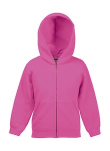 Fruit of the Loom 62-045-0 - Kids Hooded Sweat Jacket Fuchsie