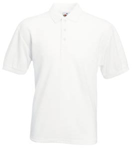 Fruit of the Loom 63-402-0 - Piqué Poloshirt Mischgewebe Weiß