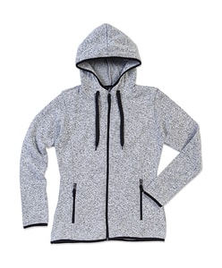 Active by Stedman ST5950 - Active Knit Fleece Jacket Women Light Grey Melange