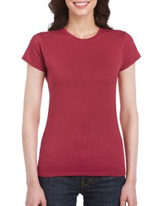 Gildan 64000L - Softstyle® Tailliertes Kurzarm-T-Shirt Damen Antique Cherry Red