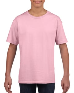 Gildan 64000B - Kids` Ring Spun T-Shirt Light Pink