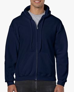 Gildan 18600 - Kapuzensweatshirt mit Reißverschluss Herren Navy
