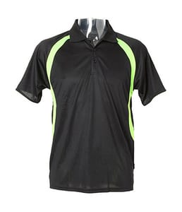 Gamegear KK974 - Gamegear® Cooltex® Riviera Polo Shirt Black/Fluorescent Lime