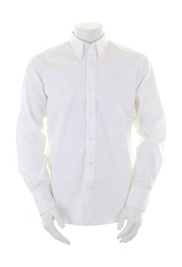 Kustom Kit KK188 - Tailored Fit Premium Oxford Hemd LA Weiß