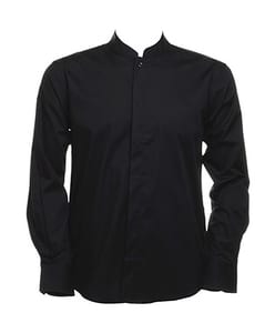 Bargear KK123 - Bargear™ Shirt Mandarin Collar LS Schwarz
