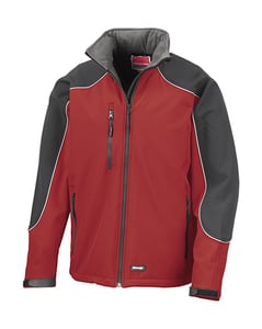 Result Work-Guard R118 - Ice Fell Hooded Softshell Jacket Rot / Schwarz