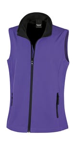 Result Core R232F - Bedruckbarer Damen Soft Shell Bodywarmer Purple/Black