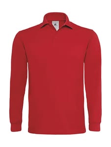 B&C HVYML LSL - Heavymill Polo LS - PU423 Rot