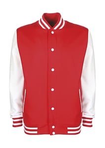 FDM FV001 - College Jacket Fire Red/White