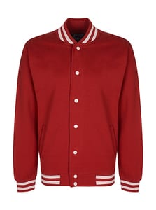 FDM FV003 - Campus Jacket Fire Red/White