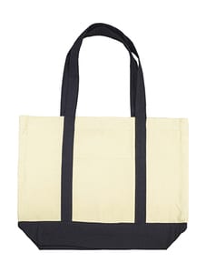 Jassz Bags CC-4739-BB - `Hazel` Canvas Shopping Bag Natural/Navy