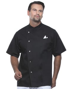 Karlowsky JM 15 - Chef Jacket Gustav Short Sleeve Schwarz