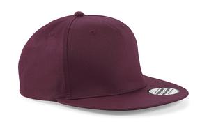 Beechfield B610 - 5-Panel Snapback Rapper Cap Burgund