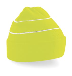 Beechfield B42 - Gestrickter Hut Fluorescent Yellow