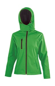 Result Core R230F - Ladies TX Performance Hooded Softshell Jacket Vivid Green/Black
