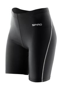 Spiro S250F - Bodyfit Sportshorts Damen Schwarz