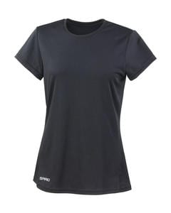 Spiro S253F - Women's Spiro quick dry short sleeve t-shirt Schwarz
