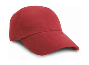 Result Headwear RC24 - Flache Brushed Cotton Cap Rot