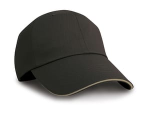 Result Headwear RC38 - Herringbone Cap Black/Tan