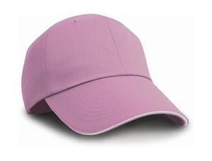 Result Headwear RC38 - Herringbone Cap Pink / Weiß
