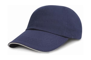 Result Headwear RC24P - Brushed Cotton Cap Navy/White