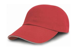 Result Headwear RC50 - Brushed Cotton Drill Cap Red/Putty