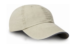 Result Headwear RC54 - Fine Cotton Twill Cap Putty/Navy