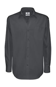 B&C SMT81 - Twill Shirt Dunkelgrau