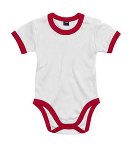 BabyBugz BZ19 - Baby Ringer Bodysuit Weiß / Rot
