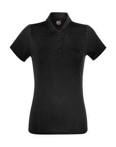 Fruit of the Loom 63-040-0 - Lady-Fit Performance Polo Schwarz