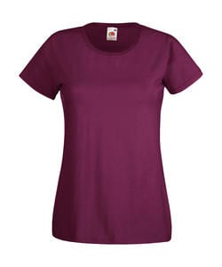 Fruit of the Loom 61-372-0 - Damen Valueweight T-Shirt Burgund