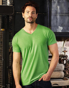 Russell Europe R-166M-0 - Men’s V-Neck HD Tee Weiß
