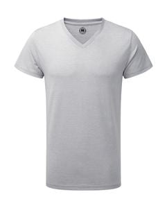 Russell Europe R-166M-0 - Men’s V-Neck HD Tee Silver Marl