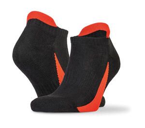 Spiro S293X - 3-Pack Sneaker Socks Schwarz / Rot