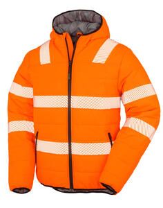 Result Genuine Recycled R500X - Recycled Ripstop Padded Safety Jacket Fluorescent Orange