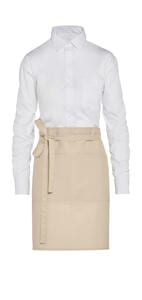 SG Accessories JG14P-REC - BRUSSELS - Short Recycled Bistro Apron with Pocket Natural