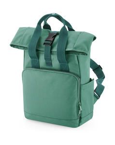Bag Base BG118S - Recycled Mini Twin Handle Roll-Top Backpack Sage Green