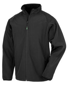 Result Genuine Recycled R901M - Men's Recycled 2-Layer Printable Softshell Jacket Schwarz