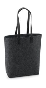 Bag Base BG738 - Premium Felt Tote Charcoal melange / Black