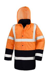 Result Safe-Guard R452X - Core Motorway 2-Tone Safety Coat Fluorescent Orange/Black