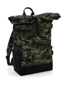 Bag Base BG858 - Block Roll-Top Backpack Jungle Camo/Black